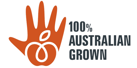 Cider Australia's 100% Australian Grown image depicts a hand apparently ppicking a fresh apple to make real cider