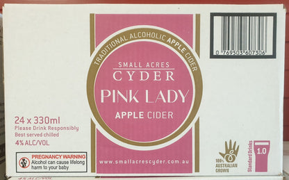 Pink Lady Apple Cider Case of 24 - Small Acres Cyder