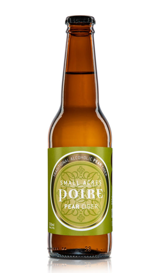 A single bottle of Poire Traditional Pear Cider Small Acres Cyder