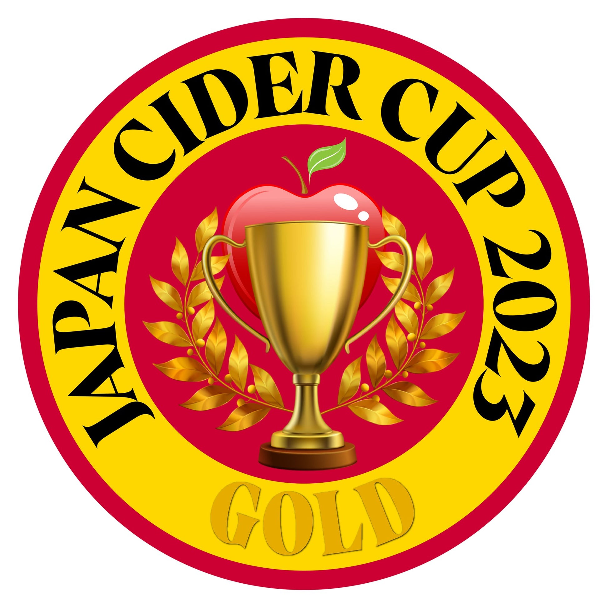 A Japan Cider Cup Gold Medal awarded to the Sparkling Perry 2021 - Methode Traditionelle Pear Cider
