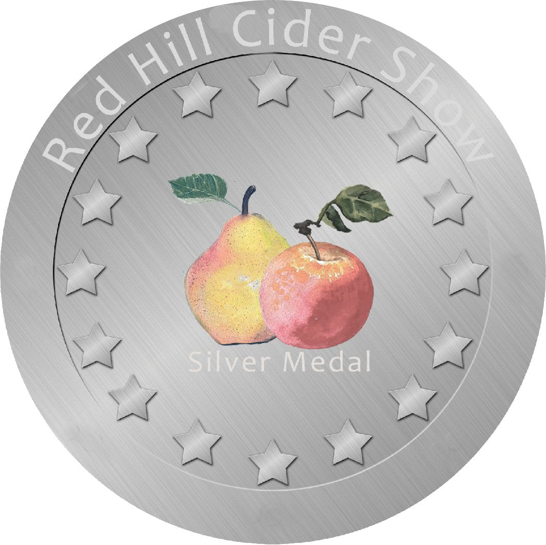 A Red Hill Cider Show Silver Medal awarded to the Sparkling Perry 2021 - Methode Traditionelle Pear Cider
